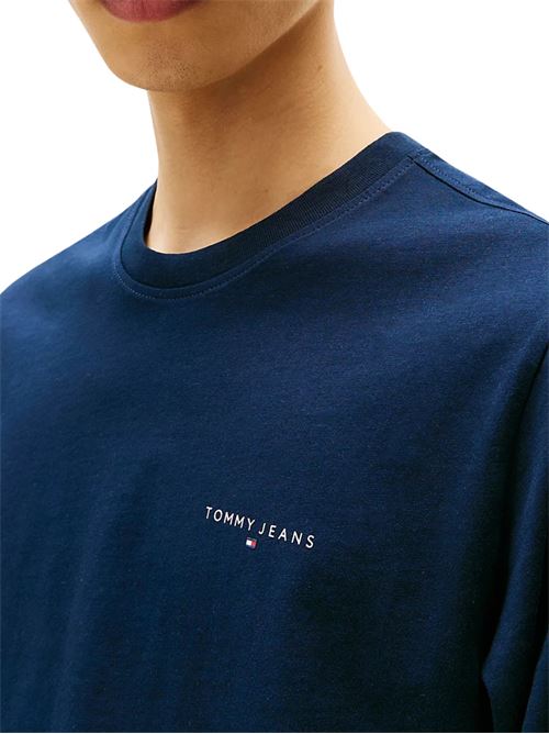T-shirt manica lunga in cotone blu Tommy Jeans | DM0DM21594C1G